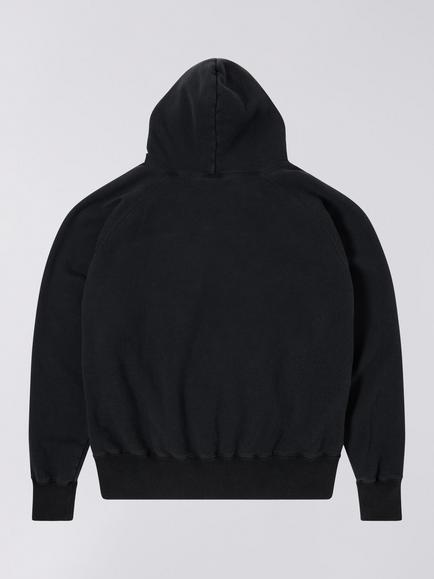 Edwin Made in Japan Cotton Raglan Hoodie, Black - view 2, Black
