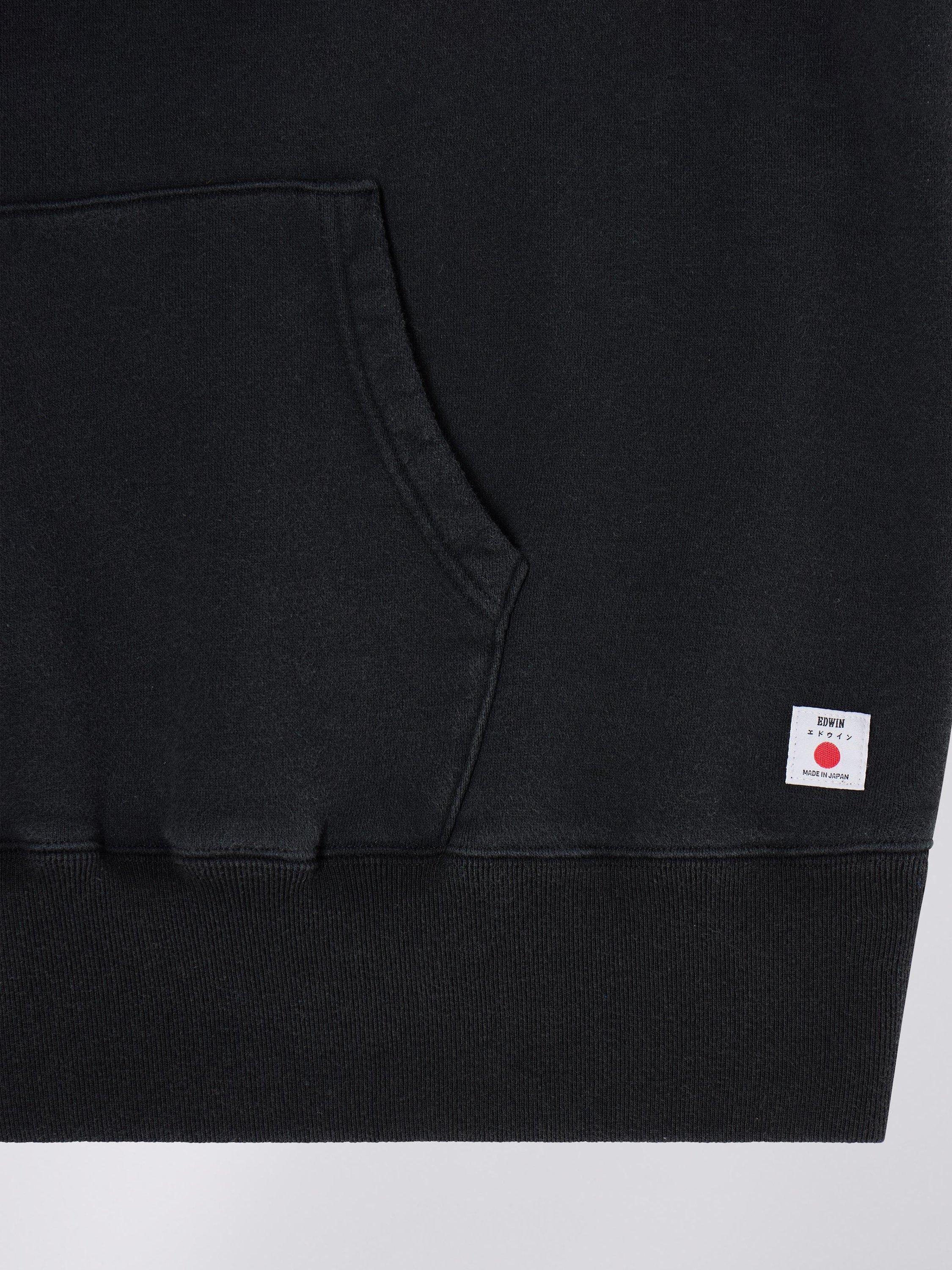 Product image 3 of 3, which shows Edwin Made in Japan Cotton Raglan Hoodie, Black, S