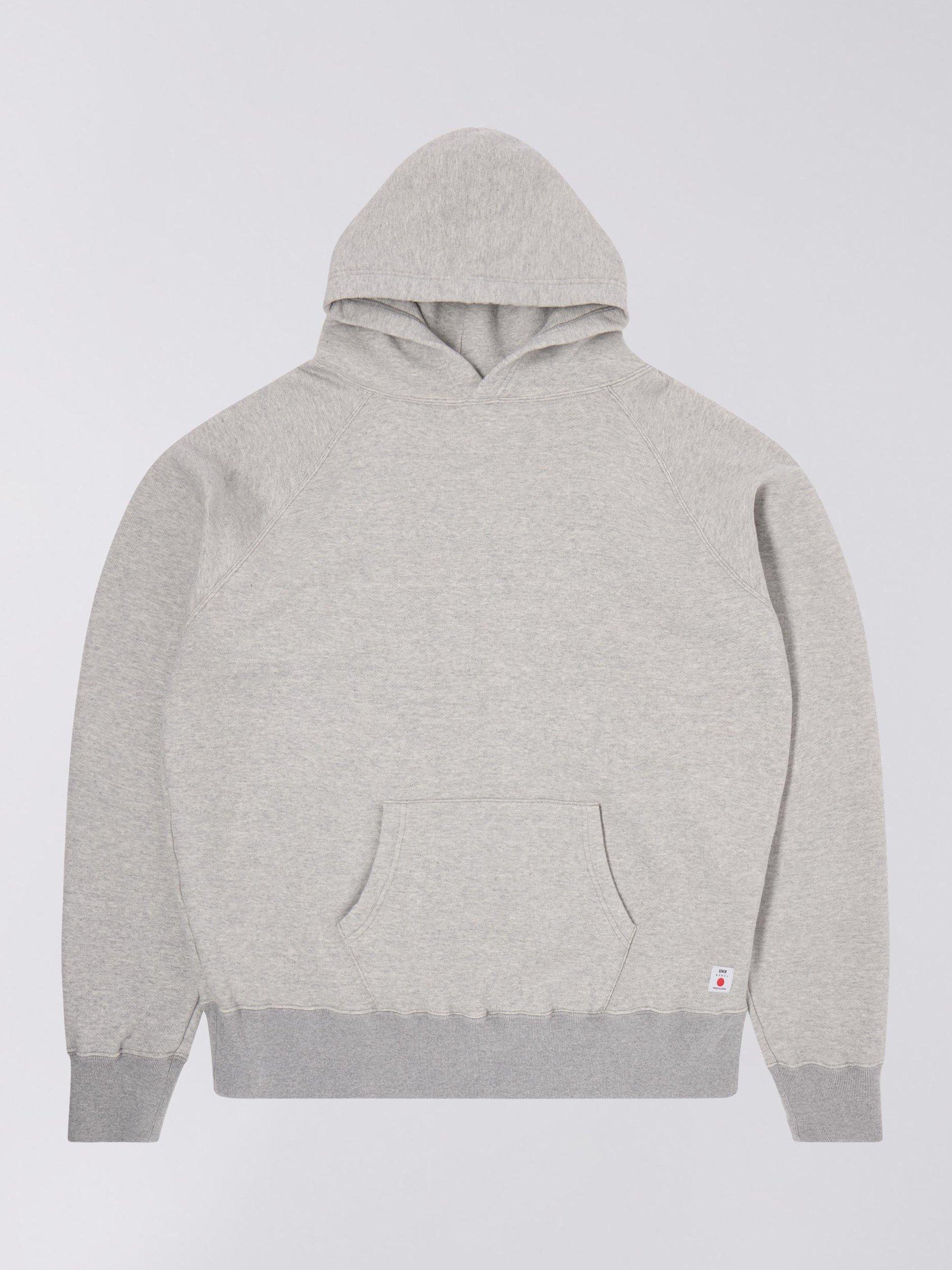 Product image 1 of 2, which shows Edwin Made in Japan Cotton Raglan Hoodie, Grey, S