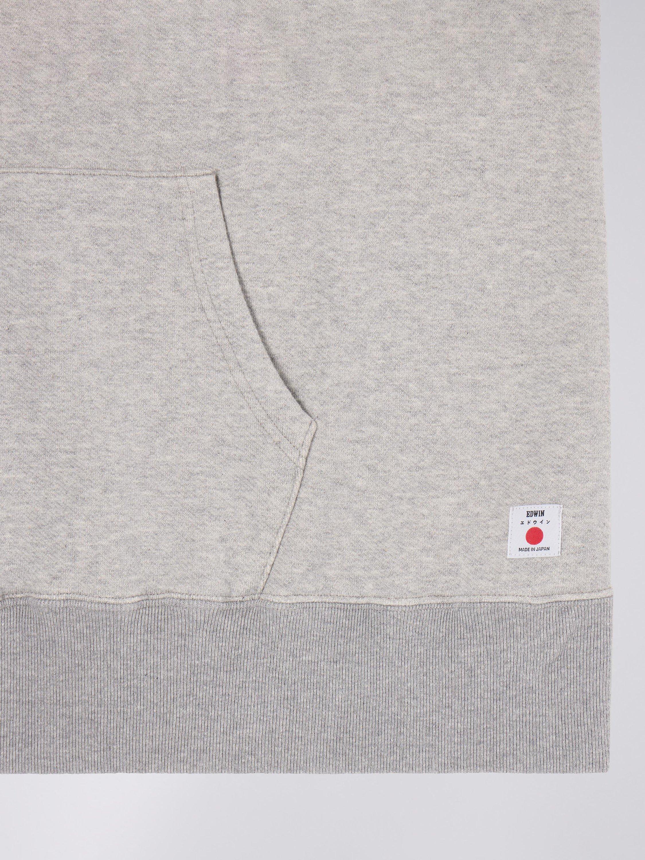 Product image 2 of 2, which shows Edwin Made in Japan Cotton Raglan Hoodie, Grey, S