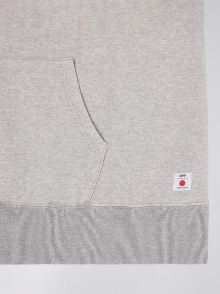 Edwin Made in Japan Cotton Raglan Hoodie, Grey - view 2, Grey