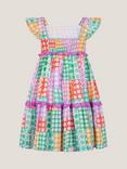 Monsoon Kids' Cotton Star Print Dress, Multi