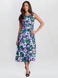 Gina Bacconi Jeselle Floral Dress, Black/Multi