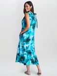 Gina Bacconi Rory Cotton Abstract Print Tent Dress, Teal/Multi