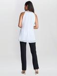 Gina Bacconi Elle Beaded Halterneck Top, Ivory