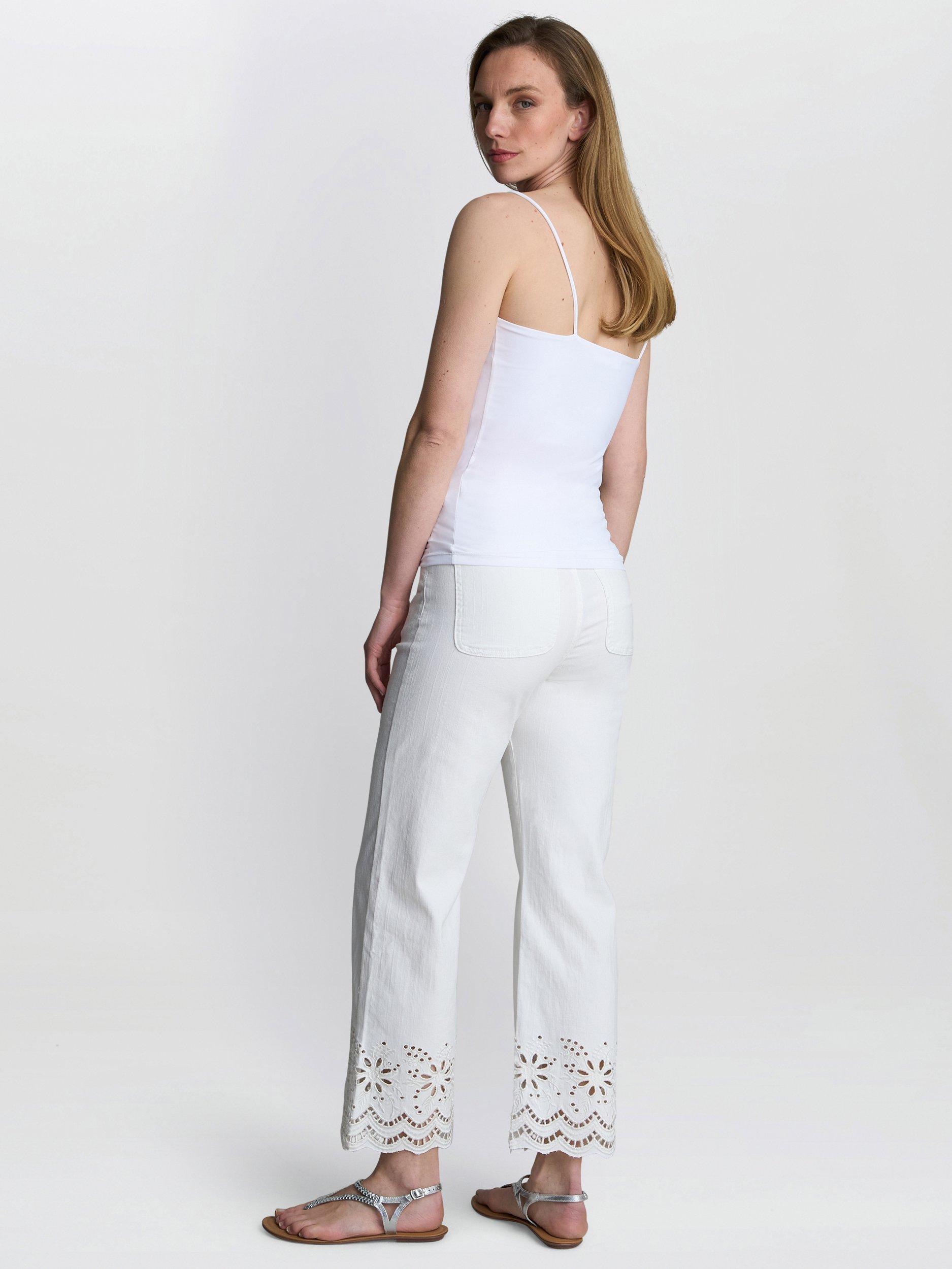 Product image 2 of 4, which shows Gina Bacconi Scoop Neck Strappy Top, White, 8|10