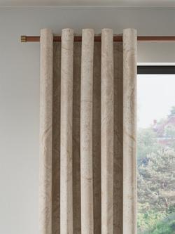 John Lewis Cecilia Pair Lined Eyelet Curtains, Gold Marshmallow, Gold Marshmallow