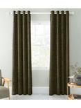 John Lewis Velvet Chenille Pair Heavyweight Thermal Lined Eyelet Curtains