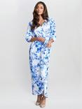 Gina Bacconi Karen Floral Maxi Dress, Blue