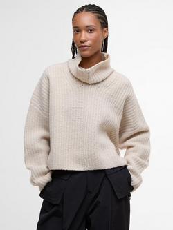 Barbour Imelda Funnel Neck Jumper, Aran, Aran