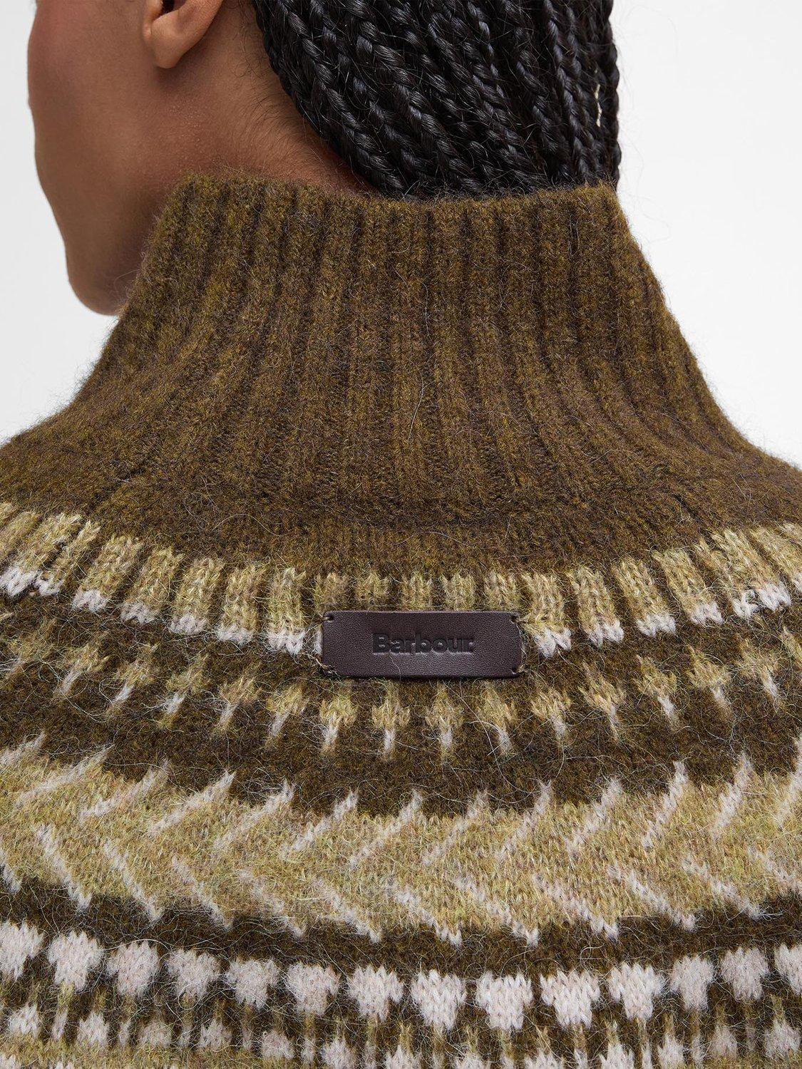 Product image 6 of 6, which shows Barbour Lorrie Fair Isle Roll Neck Knitted Jumper, Multi, 6