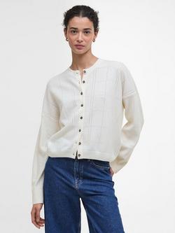 Barbour Blakely Wool Blend Cardigan, Cloud, Cloud