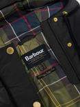 Barbour Dena Showerproof Hooded Jacket, Black/Classic Tartan