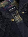 Barbour Hilary Longline Quilted Jacket, Black/Classic