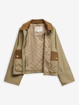 Barbour Phoebe Collared Cropped Oversized Jacket