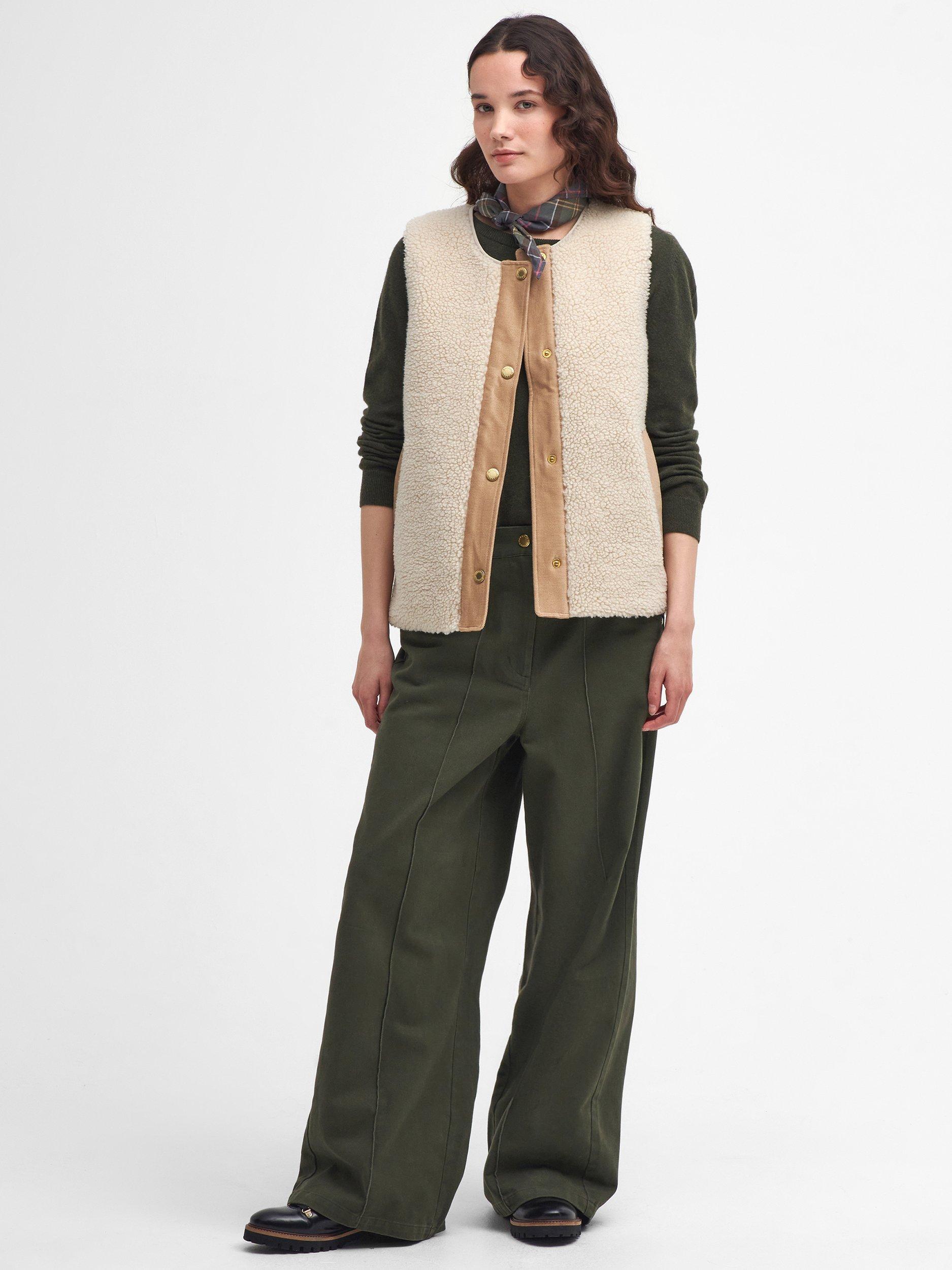 Barbour Dulsie Teddy Fleece Liner Gilet, Ecru