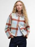 Barbour Robyn Contrast Check Cropped Wool Blend Jacket