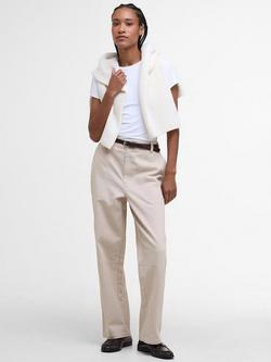 Barbour Faye Straight Trousers, Oatmeal, Oatmeal