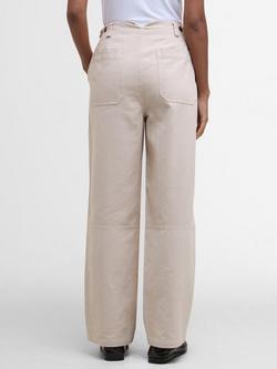 Barbour Faye Straight Trousers, Oatmeal - view 2, Oatmeal