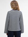 Barbour Robyn Striped Cotton Sweatshirt, Navy/White