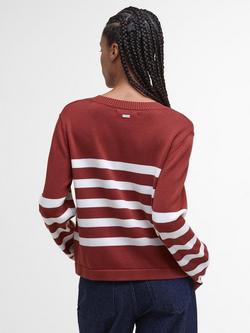 Barbour Demi Cotton Blend Jumper - view 2, Burnt Henna Stripe