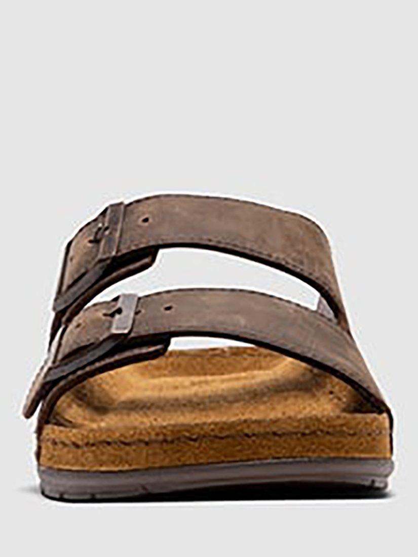 Product image 4 of 10, which shows Rodd & Gunn Raglan Leather Slider Sandals, Chocolate, 7