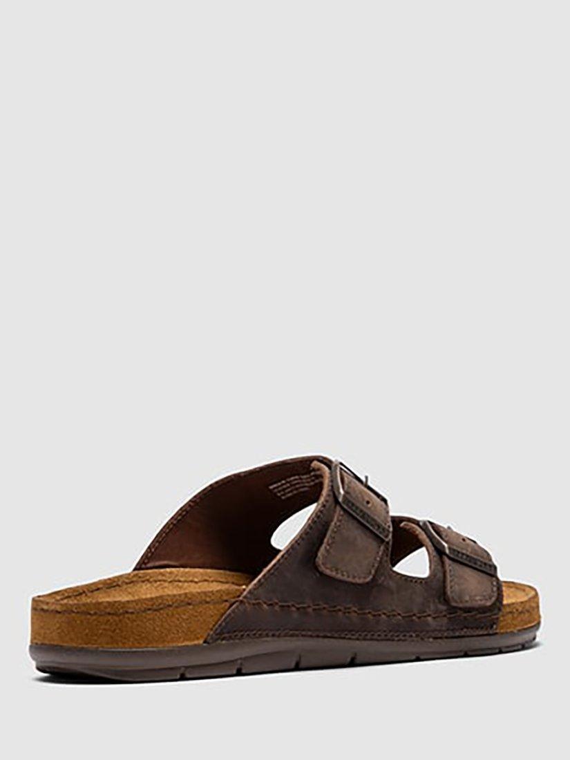 Product image 10 of 10, which shows Rodd & Gunn Raglan Leather Slider Sandals, Chocolate, 7