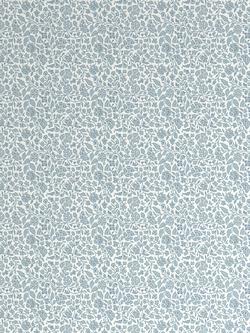 John Lewis Amara Print Pair Blackout/Thermal Lined Pencil Pleat Curtains - view 2, Ice Blue