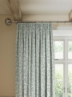 John Lewis Marlow Pair Lined Pencil Pleat Curtains, Duck Egg Blue