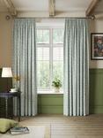 John Lewis Marlow Pair Lined Pencil Pleat Curtains, Duck Egg Blue
