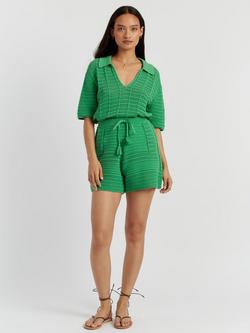 Chinti & Parker Capri Crochet Top, Green