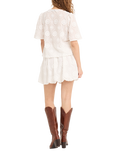 A-VIEW Rosamarie Cotton Blend Short Sleeve Round Neck Textured Cardigan