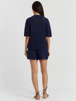 Chinti & Parker Capri Crochet Top - view 2, Navy