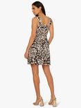 Adrianna Papell Adrianna by Adrianna Papell Floral Scallop Edge Dress, Black/Ivory