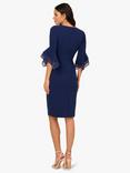 Adrianna Papell Crepe Organza Overlay Sheath Dress, Navy