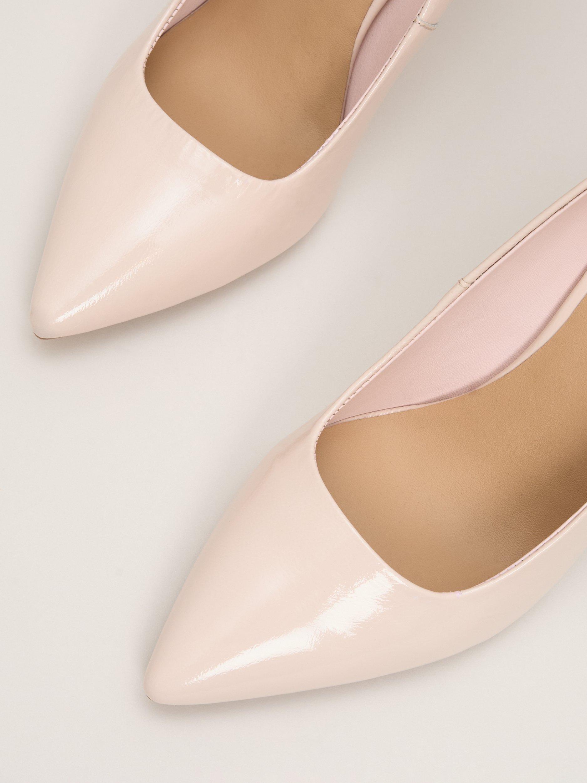 Product image 4 of 8, which shows Phase Eight Patent Leather Court Shoe, Neutral, 3