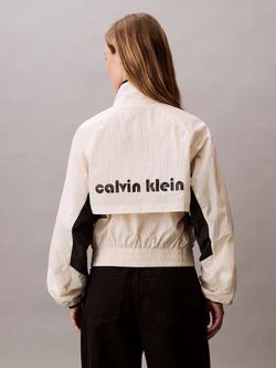Calvin Klein Retro Logo Track Jacket - view 2, Tofu