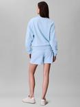 Calvin Klein Logo French Terry Shorts, Cool Blue