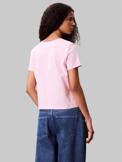 Calvin Klein Retro Logo Cotton Graphic T-Shirt - view 2, Sweet Pink
