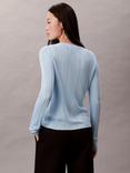 Calvin Klein Long Sleeve V Neck Ribbed Cardigan