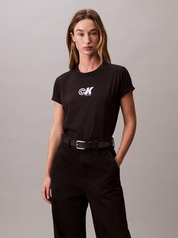 Calvin Klein Archive Logo T-Shirt, Black, Black