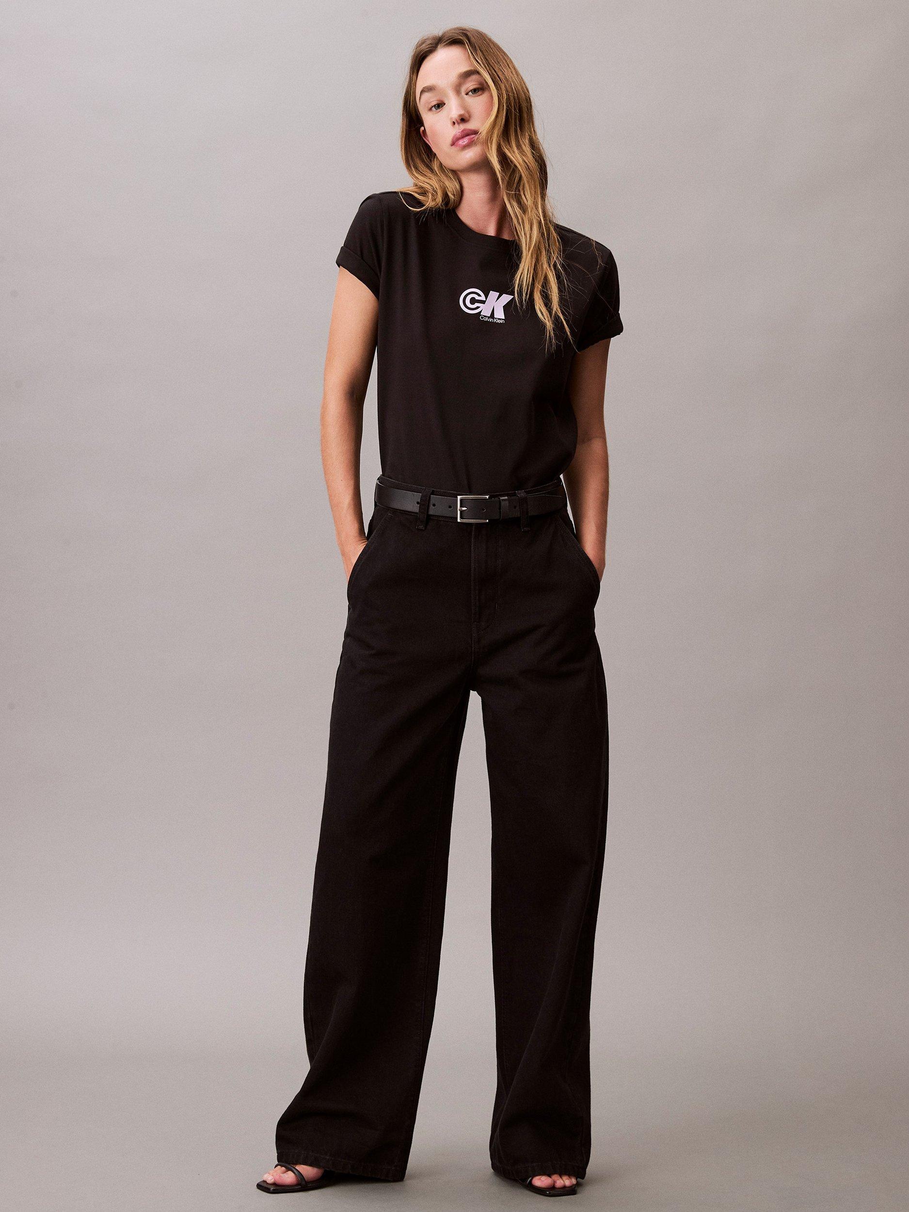 Product image 3 of 5, which shows Calvin Klein Archive Logo T-Shirt, Black, L