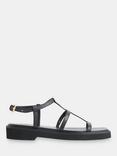 Whistles Dora Leather Caged Square Toe Sandals, Black