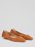 L.K.Bennett Essie Suede Ballerina Pumps, Tan