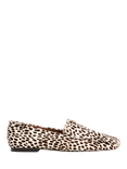 Flattered Ellis Leather Hair Loafers, Off White/Brown