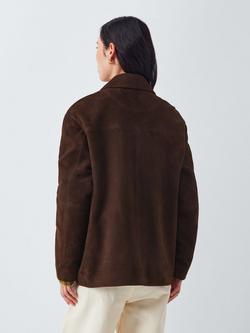 AND/OR Serena Pure Suede Jacket, Chocolate - view 2, Chocolate