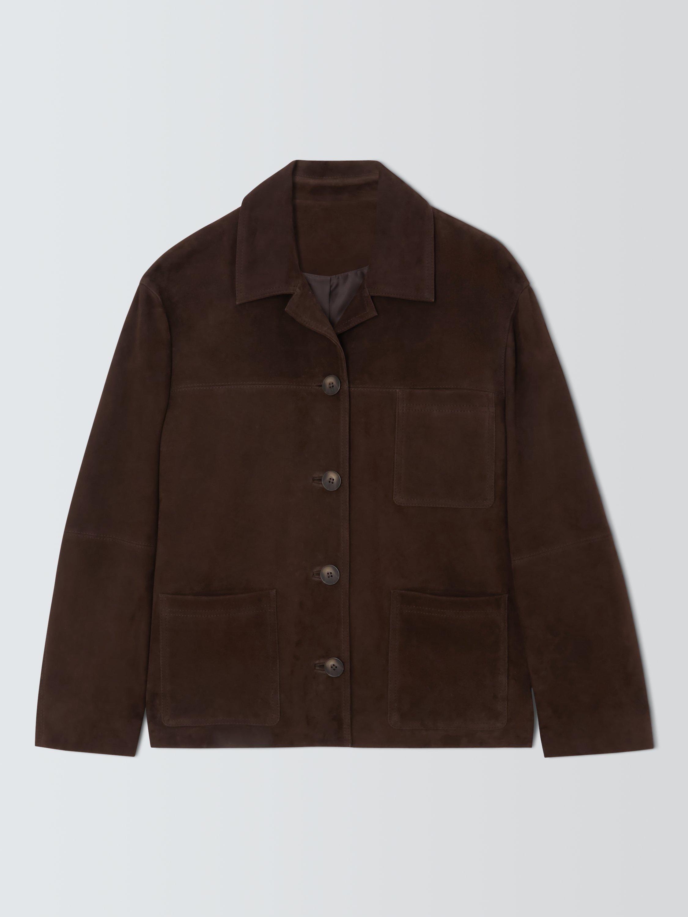 Product image 4 of 6, which shows AND/OR Serena Pure Suede Jacket, Chocolate, 10