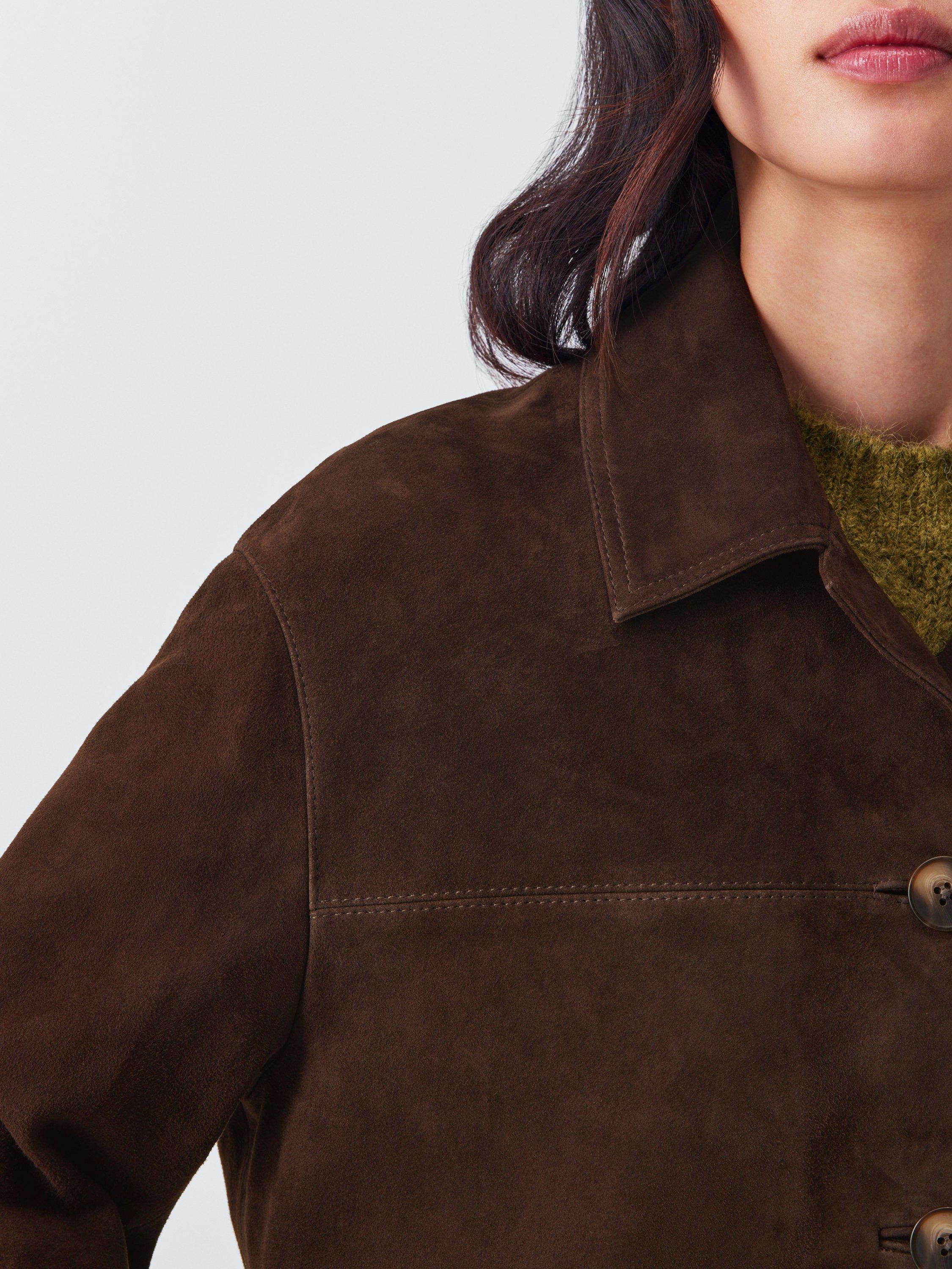 Product image 5 of 6, which shows AND/OR Serena Pure Suede Jacket, Chocolate, 10