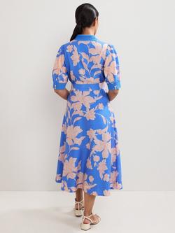 Phase Eight Petite Floral Midi Dress - view 2, Blue