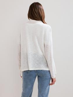 Phase Eight Ayla Linen Rich Cardigan, Ivory - view 2, Ivory